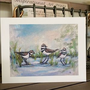 Little killdeer print by Bannerandsail art